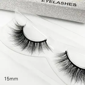 ขายส่ง False Eye Lash ฉลากส่วนตัวจริง3D Mink Eyelashes