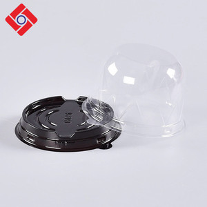 Custom Made Mini Clair Petit En Plastique Dessert Gâteau de <span class=keywords><strong>Lune</strong></span> Emballage Blister Plateaux Rond Jetable - Product Image 4