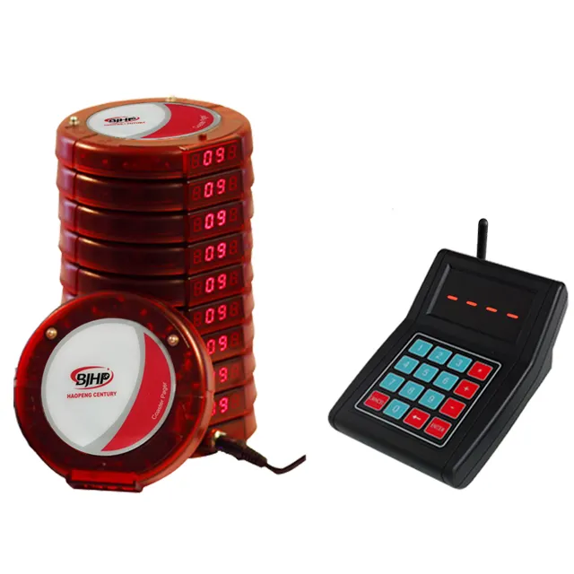 Wireless restaurant waiter table alphanumeric pager beeper