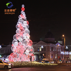 Ornamen Mal Perbelanjaan Besar Dipakai Di Rumah dan Material Logam 3D Bola Logam Menara Pohon Natal - Product Image 2