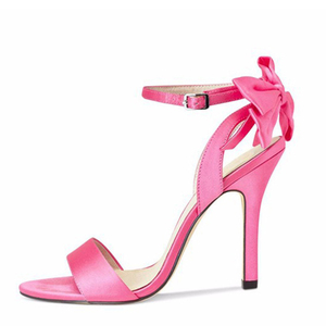 <span class=keywords><strong>Sandalias</strong></span> de <span class=keywords><strong>Fiesta</strong></span> para Mujer, Verano 2019, <span class=keywords><strong>Tacón</strong></span> de Aguja, Satén, Lazo en la Parte Trasera - Product Image 4