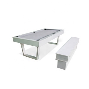 Color blanco personalizado y productos <span class=keywords><strong>de</strong></span> <span class=keywords><strong>billar</strong></span> <span class=keywords><strong>de</strong></span> <span class=keywords><strong>7</strong></span> <span class=keywords><strong>pies</strong></span> mesa <span class=keywords><strong>de</strong></span> comedor con Banco - Product Image 2