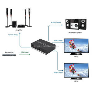 HDMI Splitter 1x2 с оптической <span class=keywords><strong>RCA</strong></span> аудио выход 1 в <span class=keywords><strong>2</strong></span> сигнал дистрибьютор поддержки 3D для PS4 Xbox One DVD Blu-Ray плеер - Product Image 5