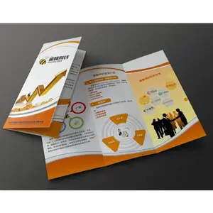 De perfil de empresa muestra offset multicolor de impresión de folleto promocional