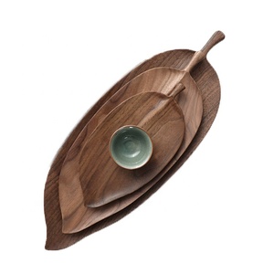 <span class=keywords><strong>Assiette</strong></span> à dessert créative, écologique, élégante, <span class=keywords><strong>en</strong></span> noyer noir naturel, fabriquée à la main, 25*12 cm, <span class=keywords><strong>en</strong></span> <span class=keywords><strong>forme</strong></span> <span class=keywords><strong>de</strong></span> <span class=keywords><strong>feuille</strong></span>, aux couleurs vives - Product Image 2