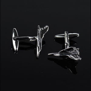 メーカーサプライヤー卸売男金属飛行機カフスノベルティカフスリンク - Product Image 1