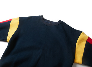 Para Hombre de lana de cuello redondo contraste del Color de la raya de la manga de empalme <span class=keywords><strong>Pullover</strong></span> - Product Image 6