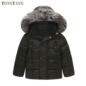 TONGYANG Baby Boys and Girls Jacket 2019 Autumn Winter Kids Jacket Coat Warm Thick Hooded Children Outerwear Coat - Product Image 2