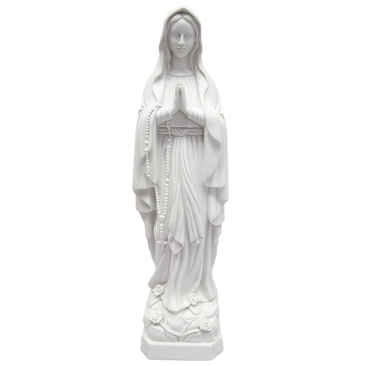 大理石のマリア様 教会の宗教白い大理石の祝福された聖母マリアの彫像DSF-C056