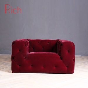 Canapé d'angle rouge en velours, <span class=keywords><strong>meuble</strong></span> de salon, très compact, 2 places - Product Image 2