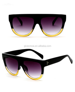 de <span class=keywords><strong>dos</strong></span> colores de <span class=keywords><strong>los</strong></span> hombres y las mujeres de <span class=keywords><strong>dos</strong></span> colores de gran tamaño superior plano sunvision gafas de sol tonos - Product Image 3