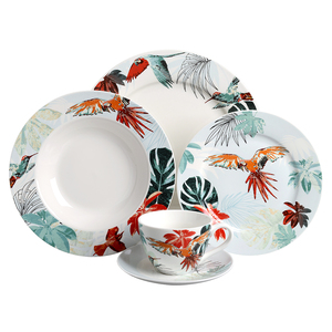 Casa vajilla elegante bosque pájaro vajilla de cerámica de la placa de la cena conjuntos - Product Image 6