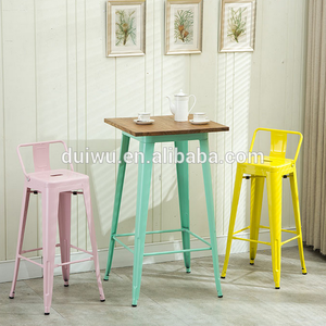 Vintage design en métal table de bar ensemble de fer industriel inde comptoir bar table ensemble - Product Image 1