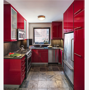 <strong>Red</strong> Colorful Modern <strong>Kitchen</strong> Cabinet, Hotel <strong>Kitchen</strong> Furniture, Customized <strong>Kitchens</strong> - Product Image 2