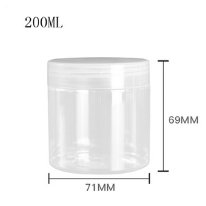 Contenitore Vuoto da 200ML 250ML, Diametro 71mm, Bottiglia Trasparente in PET per Conservazione Alimenti, Barattolo con Tappo a Vite per Crema Cosmetica - Product Image 3