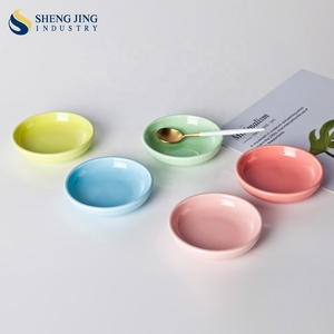 Cuenco pequeño de cerámica esmaltado para salsa de soja, minicuenco de Color para restaurante, precio al por mayor - Product Image 2