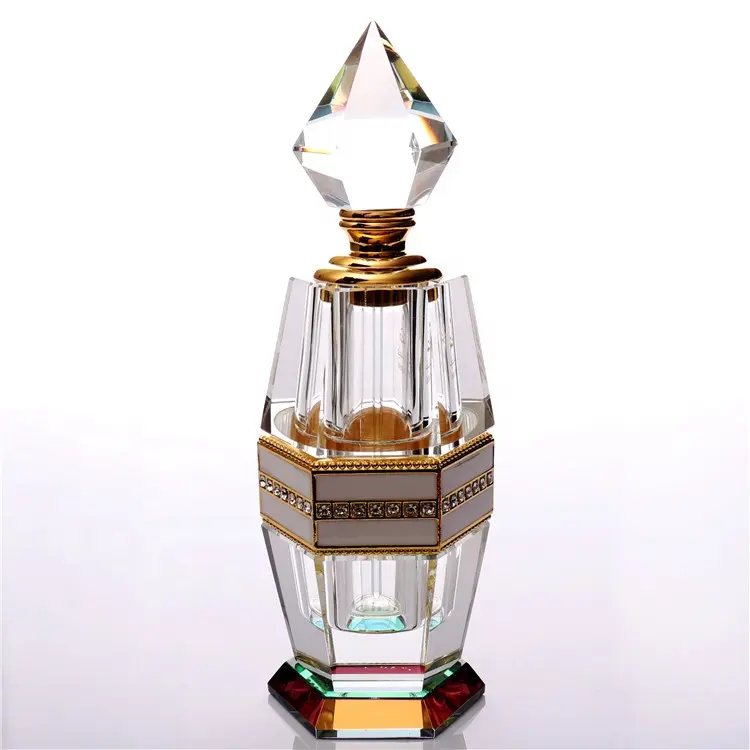 BOYE Luxury Decorative Natural Rose Attar Essential Oil Large 50ml Crystal Glass Perfume Bottles