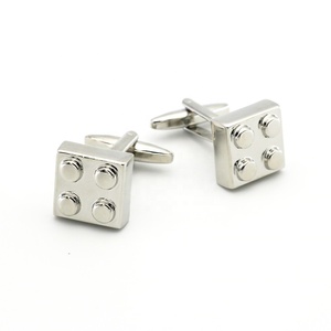 Boutons de manchette en émail multicolores, 50 pièces, boutons de manchette de <span class=keywords><strong>jeu</strong></span> personnalisés, jouet en briques, bon marché - Product Image 3