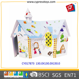 Los niños 3d rompecabezas de color <span class=keywords><strong>dibujo</strong></span> casas de cartón de juguete para la venta - Product Image 5