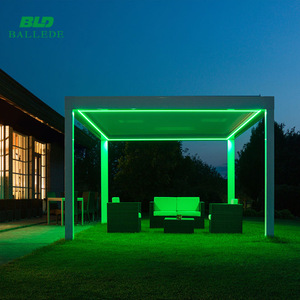 4x3 impermeable sombra de sol motorizado al aire libre de aluminio automático de louvre techo pérgola precio - Product Image 5