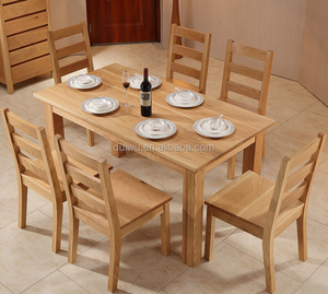 En gros simple blanc chêne table à manger en bois en bois massif table de chevet - Product Image 1