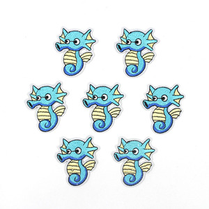 Chất lượng cao tùy chỉnh 3D thêu quần áo các bản vá lỗi hippocampi thiết kế từ Trung Quốc nhà máy cho mũ và quần áo số lượng lớn bán hàng - Product Image 2