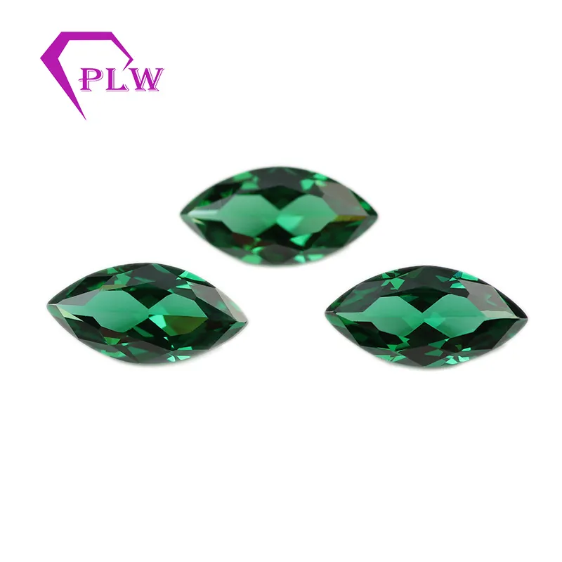 Stargems Gemstones Manufacturer Wholesale Emerald Marquise Cut Synthetic Cubic Zirconia Stones