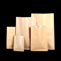 Çin fabrika Custom Made Kraft kağıt ısı mühür alüminyum folyo kağıdı gıda torbası 3 tarafı yapışmalı poşet * Kraft kağıt torba çin