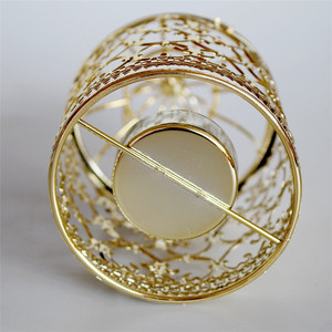del hogar de oro y plata colgante de Metal, de boda de la jaula de pájaro vela titular pequeño linternas para velas Decoración - Product Image 4
