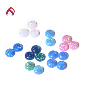 Venta al por mayor de piedra de ópalo sintético ópalo cabochon redondo <span class=keywords><strong>1</strong></span>,25-40mm de perlas para joyería haciendo - Product Image 2