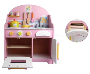 Rosa al <span class=keywords><strong>por</strong></span> mayor preescolar papel <span class=keywords><strong>jugar</strong></span> Chef de cocina de juguete para los niños - Product Image 3
