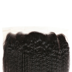 Personalizado 13*4 13*6 eurasiático cabello humano Kinky Straight Lace Frontal pieza 150 180 densidad - Product Image 3