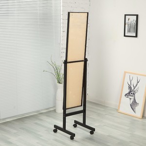 <span class=keywords><strong>Miroir</strong></span> <span class=keywords><strong>sur</strong></span> <span class=keywords><strong>pied</strong></span> avec cadre en MDF pour <span class=keywords><strong>chambre</strong></span> à coucher avec roues - Product Image 2