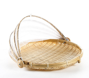 Eco amigable bambú cesta de fruta natural cesta de bambú con Red cubierta - Product Image 1