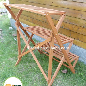 Interior de <span class=keywords><strong>madera</strong></span> al aire libre <span class=keywords><strong>maceta</strong></span> de 3-de flor rojo oro lado olla planta - Product Image 1