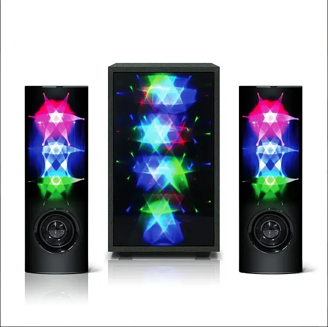 New Magic Creative 3D Flash Lights 2.1 Channel Stereo LED Wireless Dancing Speakers