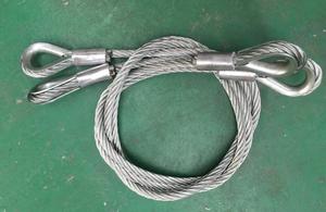 Sangle en câble métallique galvanisé avec des œillets aux deux extrémités - Product Image 2