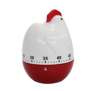 Dibujos animados lindo pollo en forma de Dial <span class=keywords><strong>Manual</strong></span> cocina herramientas de cocina plástico cuenta regresiva temporizador - Product Image 3