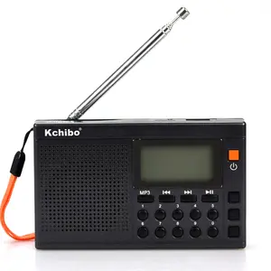 Rechargeable alarm clock USB TF card slot LED display MW FM SW with MP3 player 10 band digital radio