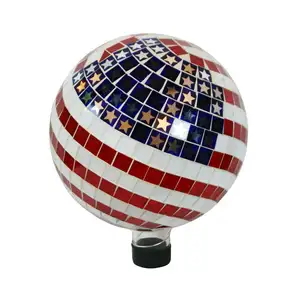 Bola Solar Decorativa de Cristal Mosaico para Jardín, Patio, Césped, Decoración Navideña - Product Image 1