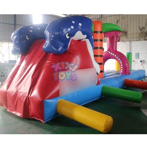 Mùa hè hồ bơi thời gian Inflatable cá sấu và cá heo hồ bơi nổi các chướng ngại vật trò chơi thể thao, hồ bơi đồ chơi bơm hơi - Product Image 4