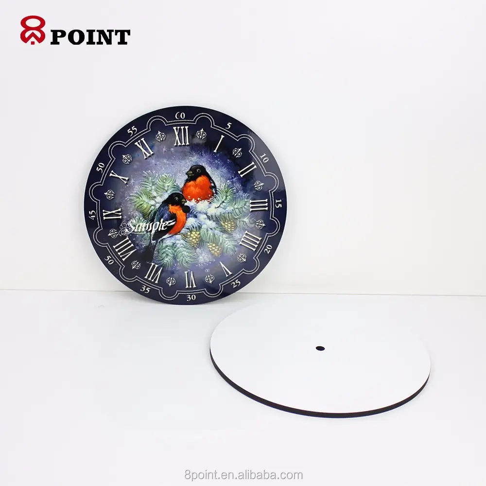 factory price daily home decorate wall clock Sublimation blank MDF Clocks for personalized image printing