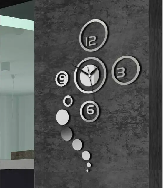 Modern Mirror Wall Clock 2019 Style Home Decorations Wall Clock