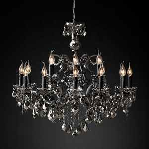 Luxury Custom Black Crystal <strong>Chandelier</strong> E14 E12 <strong>Chandelier</strong> Lighting for Hotel Villa - Product Image 2