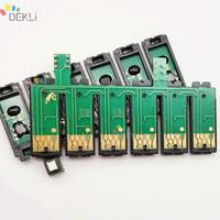Cartouche d'encre rechargeable T0821N, avec puce de réinitialisation automatique, pour imprimante Epson ARTISAN 837, puce de réinitialisation, 5 pièces