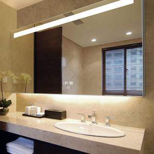 Montado en la pared Led iluminado espejos de baño para baño del <span class=keywords><strong>Hotel</strong></span> función Anti niebla - Product Image 2
