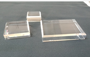 Factory Custom Supply Hand Polished Cast <strong>Acrylic</strong> Beveled Display <strong>Block</strong> - Product Image 3