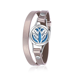 Encanto de cuero brazalete de <span class=keywords><strong>amor</strong></span> difusor de aceite esencial <span class=keywords><strong>Perfume</strong></span> medallón pulsera - Product Image 4