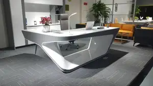 High-tech moderne PDG patron table de direction bureau ordinateur table design bureau de direction moderne en forme de L