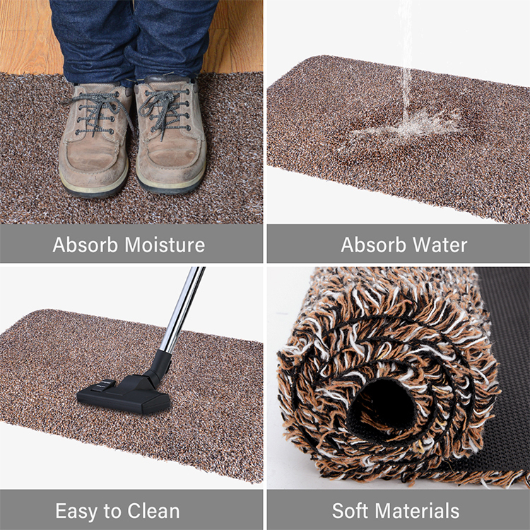 Entrée Tapis De Bain Extérieur Adapté Aux Besoins du client de Porte Intérieure Tapis Absorbant Antidérapant Tapis de Sol